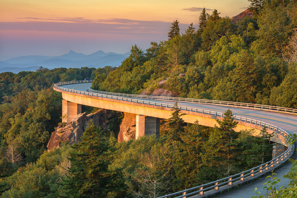 North Carolina : Blue Ridge Parkway en Caroline du Nord
