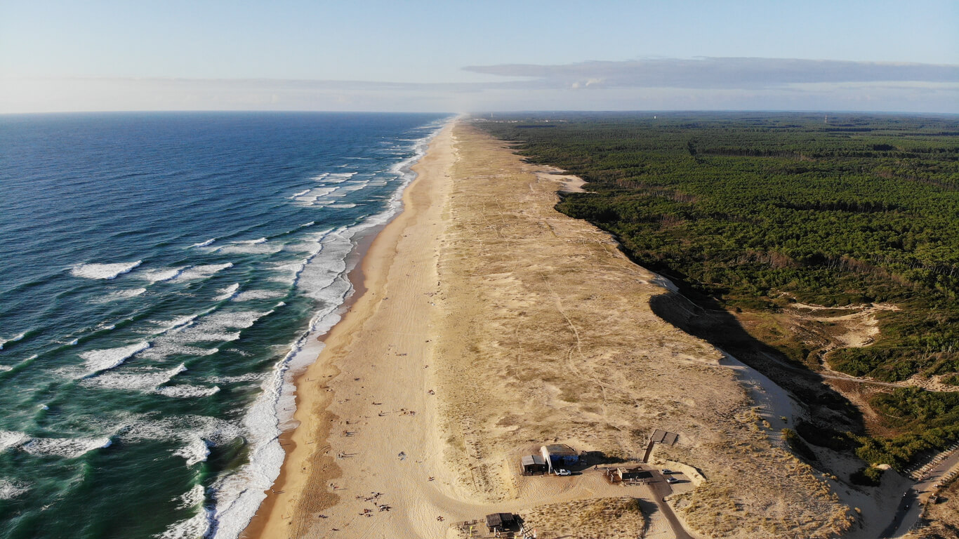 Landes: Vue du littoral des Landes, près de Seignosse