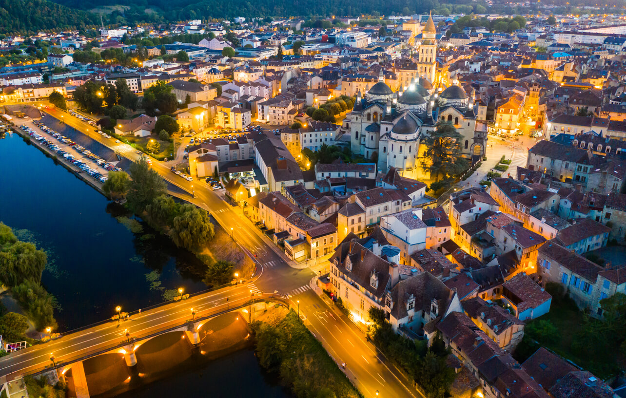 Périgueux : Vue aérienne de la ville de Périgueux