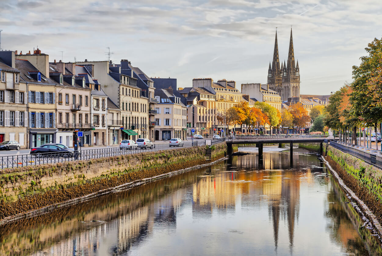 Quimper : Berges de la rivière Odet dans Quimper